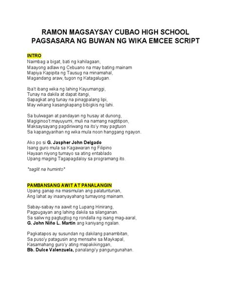 emcee script|Iba pa.